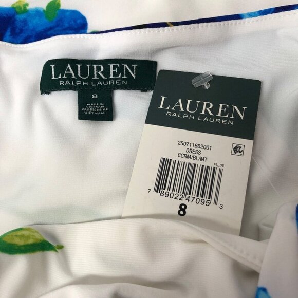 LAUREN RALPH LAURE SHEATH FLORAL DRESS SZ 8 NWT - Picture 5 of 7